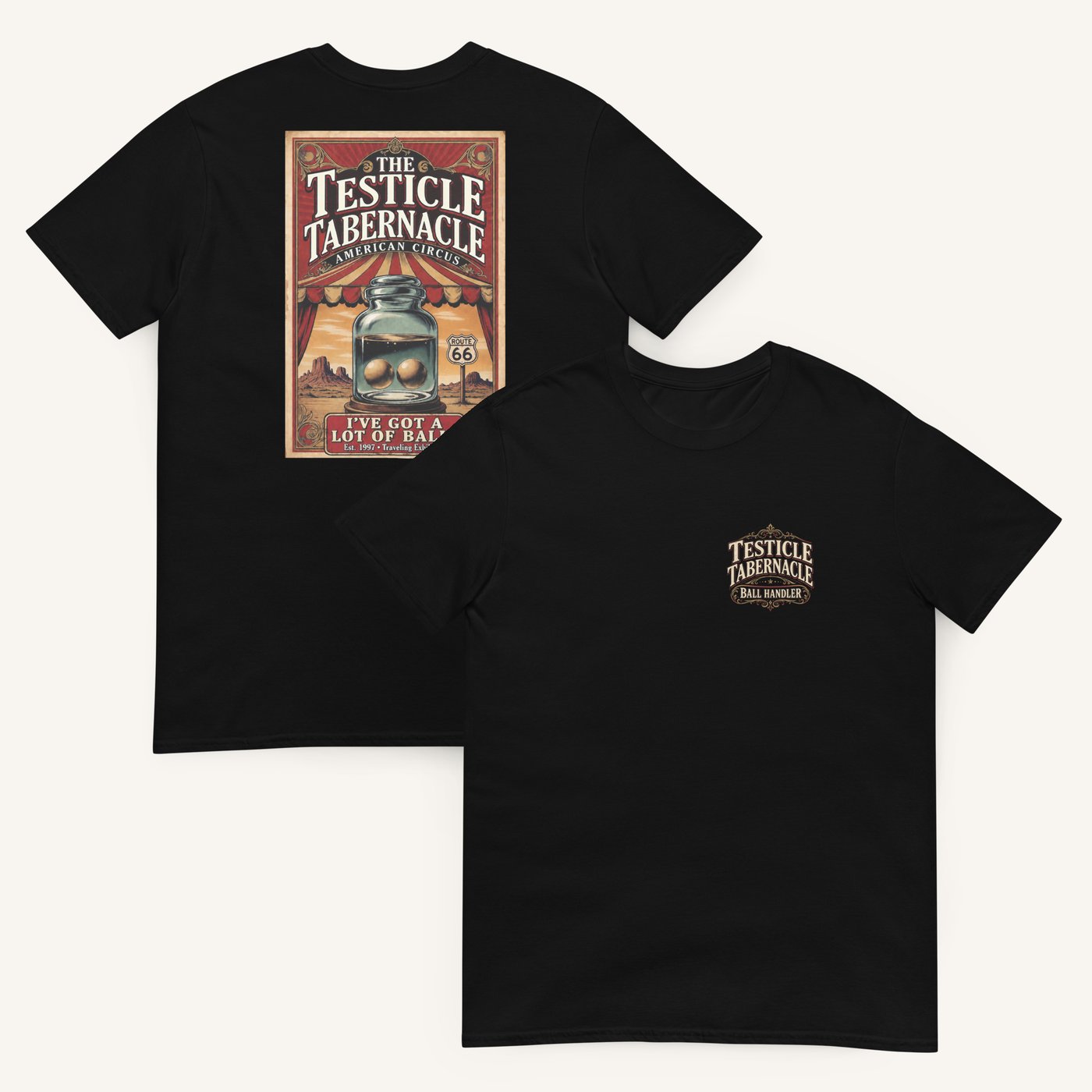 Ball Handler shirt, front and back