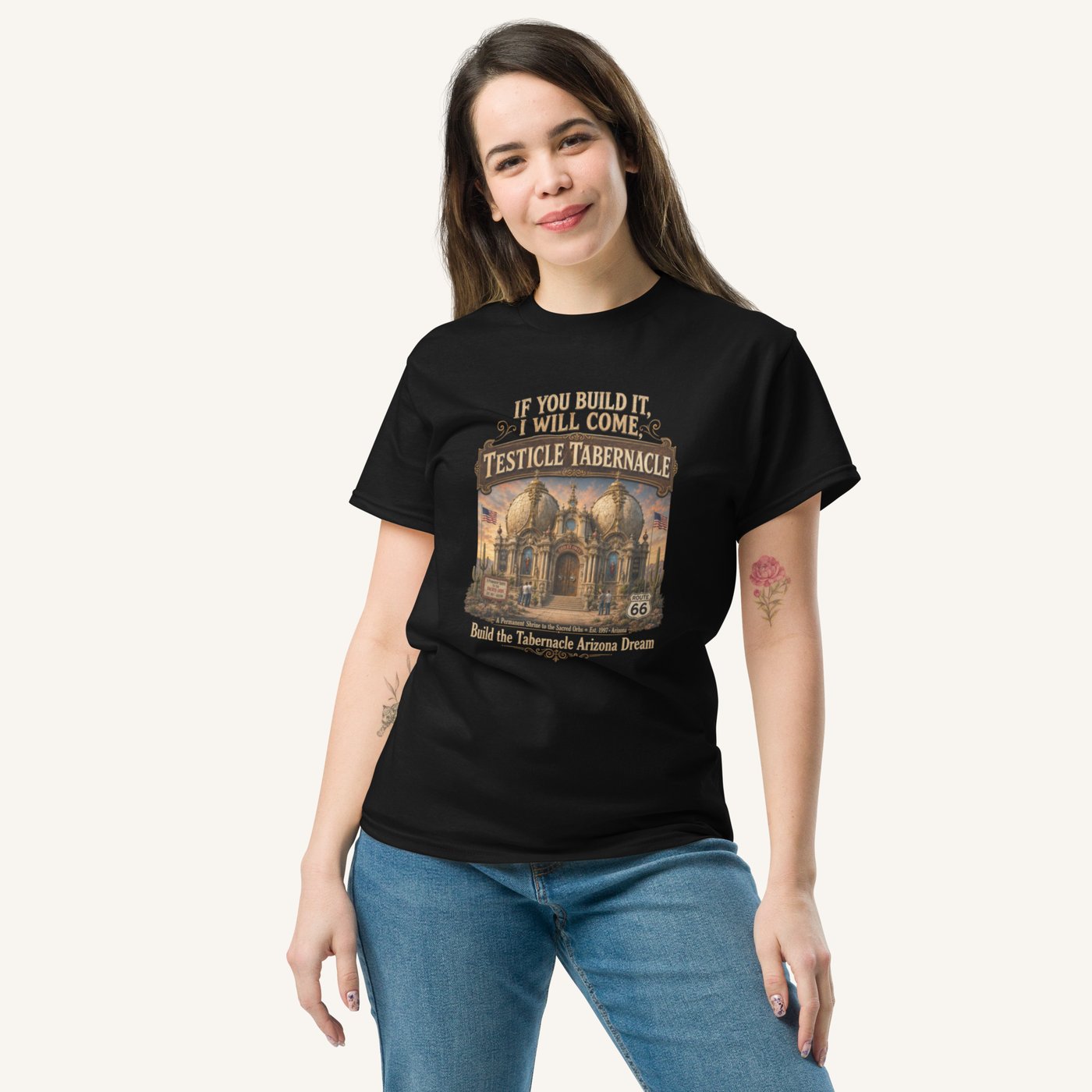 If You Build It, I Will Come shirt, modeled
