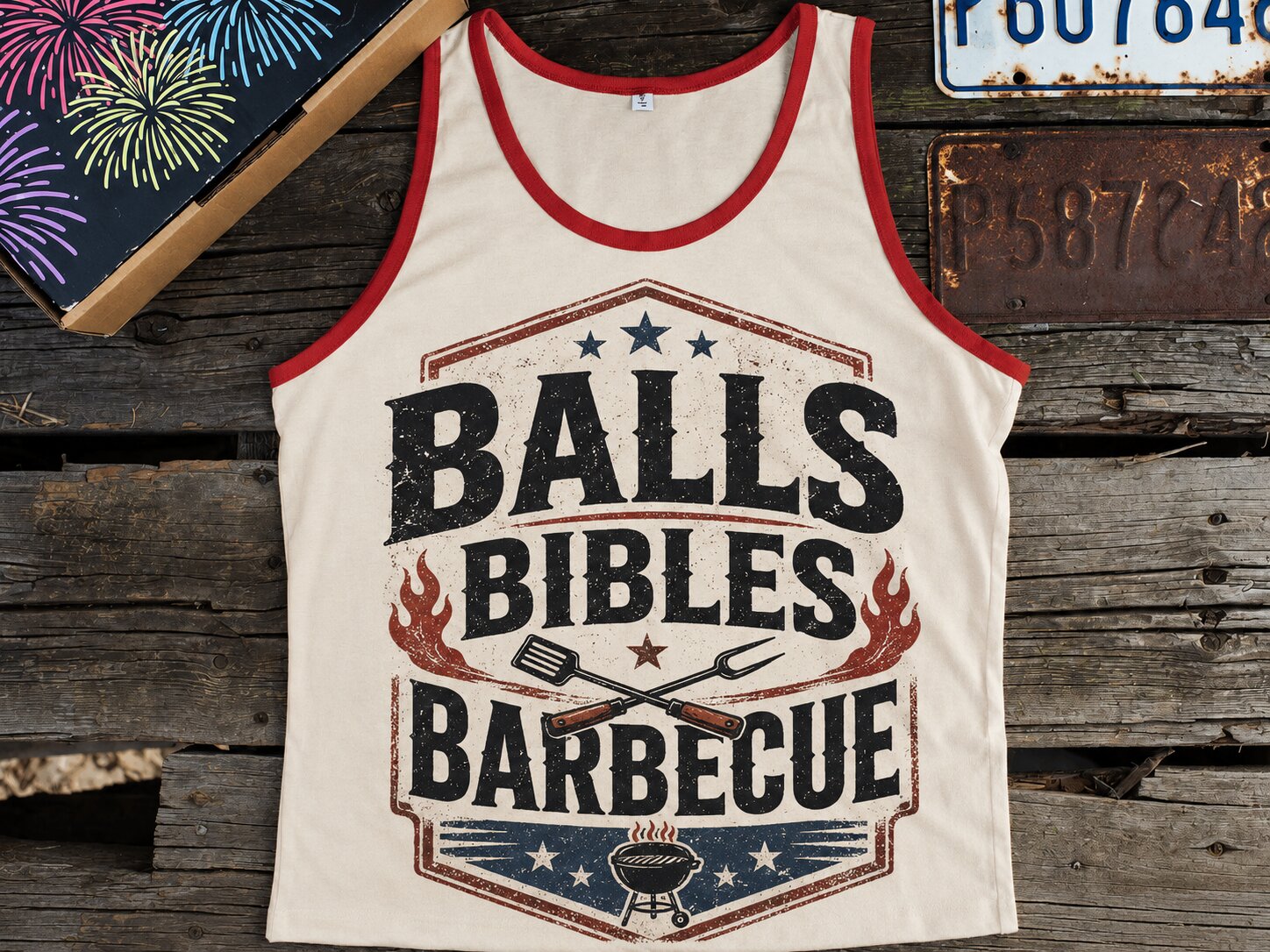 Balls, Bibles and BBQ tank