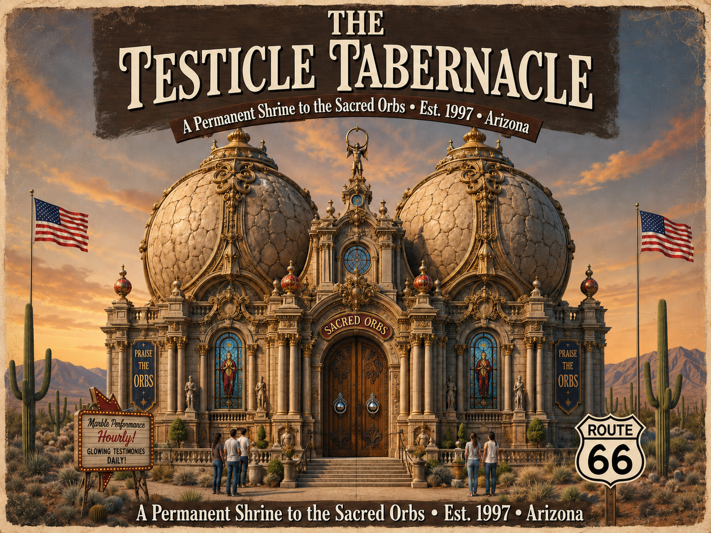 The Tabernacle as it will stand, outside Oatman